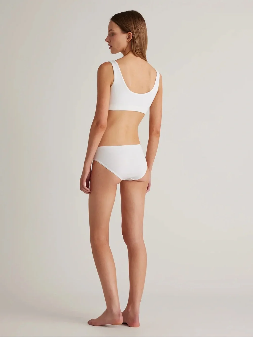 NEW Quince Organic Cotton Hipster 6 Pack Underwear White Low Rise Panties Small
